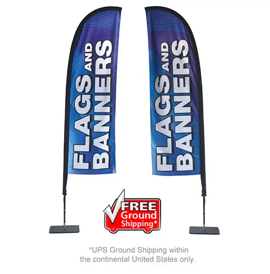 store front flag double sided