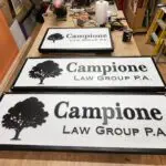 sandblasted signs